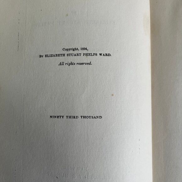 1894 Antique Book: A Singular Life by Elizabeth Stuart Phelps, Grosset & Dunlap - Picture 3 of 12